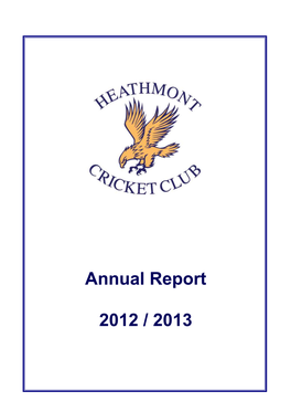 Annual Report 2012 / 2013