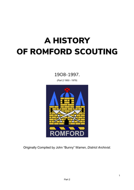 A History of Romford Scouting