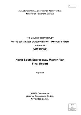 North-South Expressway Master Plan Final Report