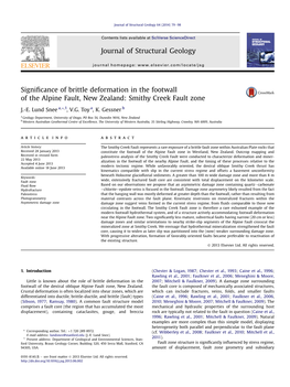 Significance of Brittle Deformation in the Footwall