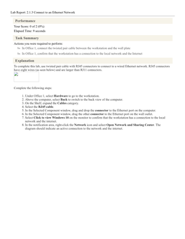 Lab Report: 2.1.3 Connect to an Ethernet Network