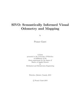 Semantically Informed Visual Odometry and Mapping