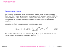 Gaussian Wave Packets