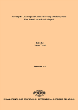 Meeting the Challenges of Climate-Proofing a Water System: How Surat Learned and Adapted