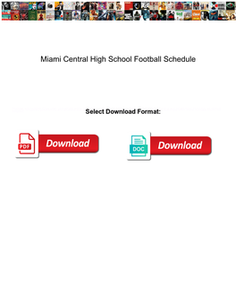 Miami Central High School Football Schedule