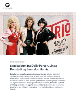 Samlealbum Fra Dolly Parton, Linda Ronstadt Og Emmylou Harris