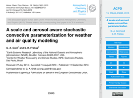 A Scale and Aerosol Aware Convective Parameterization