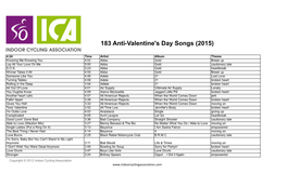 183 Anti-Valentine's Day Songs (2015)