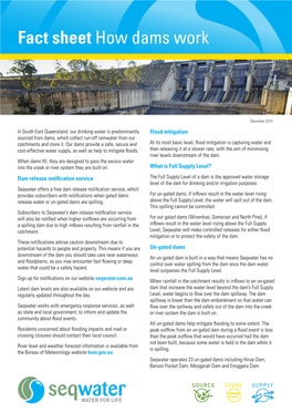 Fact Sheet How Dams Work