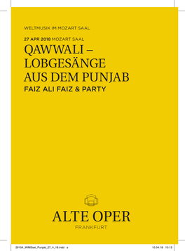 Qawwali – Lobgesänge Aus Dem Punjab Faiz Ali Faiz & Party