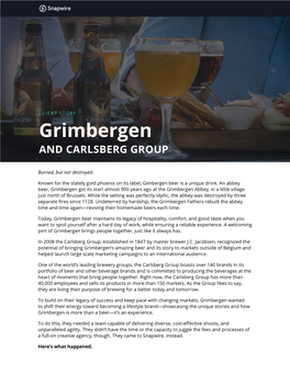 Grimbergen and CARLSBERG GROUP