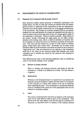 9.1 Financial Cost Compared with Economic Cost 9.2 How