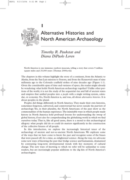 Alternative Histories and North American Archaeology