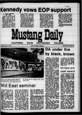 Mustang Daily, April 15, 1970