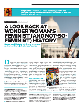 A LOOK BACK at WONDER WOMAN's FEMINIST (AND NOT-SO- FEMINIST) HISTORY Retour Sur L'histoire Féministe (Et Un Peu Moins Féministe) De Wonder Woman