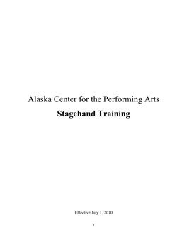 Stagehand Course Curriculum