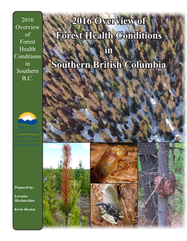 2016 Overview of Forest Health Conditions in Southern British Columbia