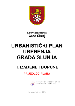 Urbanistički Plan Uređenja Grada Slunja