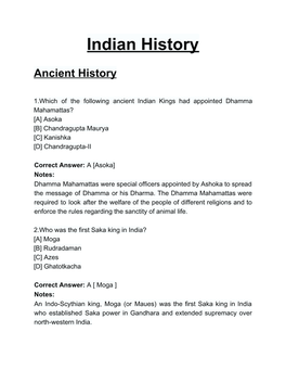 Indian History