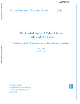 The Global Apparel Value Chain, Trade and the Crisis