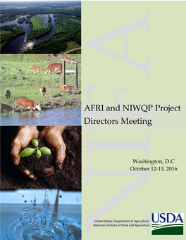 AFRI and NIWQP Project Directors Meeting