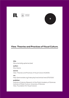 View. Theories and Practices Ofvisual Culture