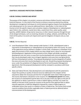 WALTON COUNTY LAND DEVELOPMENT CODE: CHAPTER 4 | Resource Protection Standards Revised September 10, 2019 Page 2 of 55