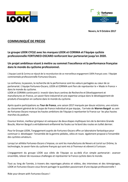 Communiqué De Presse