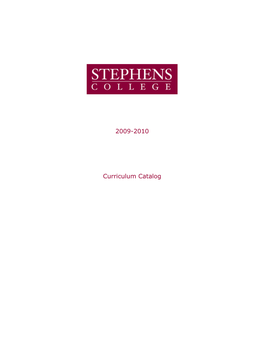 2009-2010 Curriculum Catalog