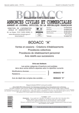 PROCÉDURES DE SAUVEGARDE DES ENTREPRISES (Décret No 2005-1677 Du 28 Décembre 2005)