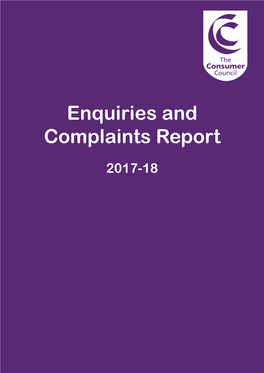 Enquiries and Complaints Report