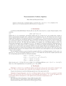 Noncommutative Uniform Algebras