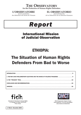 ETHIOPIA: the Situation of Human Rights Defenders from Bad to Worse