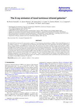 The X-Ray Emission of Local Luminous Infrared Galaxies⋆