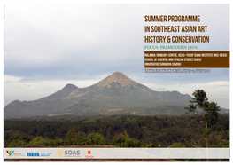 SUMMER Programme in Southeast Asian Art History & Conservation