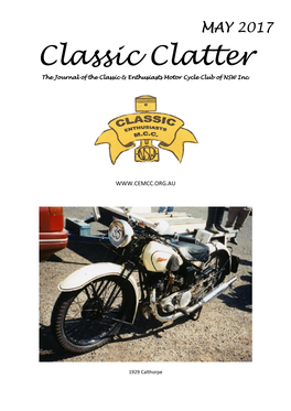 Classic Clatter the Journal of the Classic & Enthusiasts Motor Cycle Club of NSW Inc