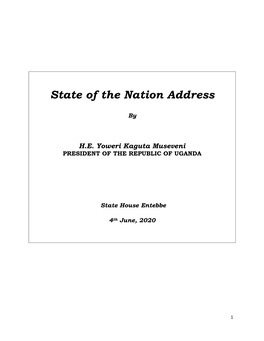 STATE of the NATION ADDRESS 2020.Pdf