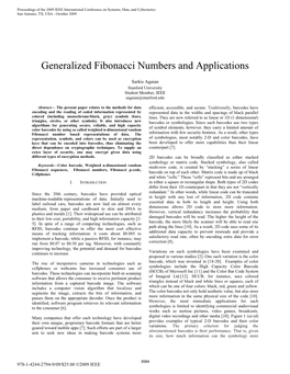 Generalized Fibonacci Numbers and Applications