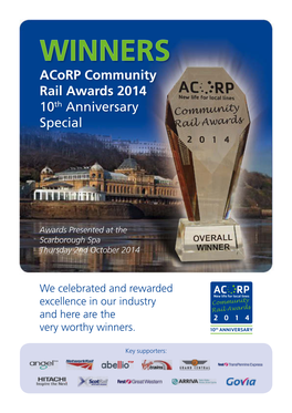 WINNERS Acorp Community Rail Awards 2014 10Th Anniversary Special