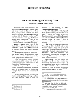 83. Lake Washington Rowing Club