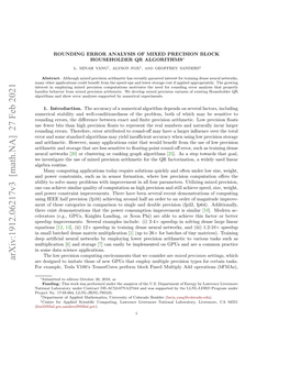 Arxiv:1912.06217V3 [Math.NA] 27 Feb 2021