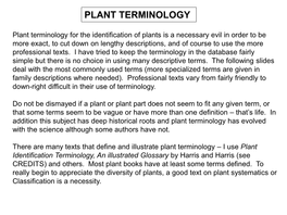 Plant Terminology