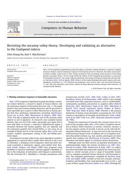 Revisiting the Uncanny Valley Theory: Developing and Validating an Alternative to the Godspeed Indices