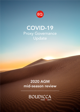 COVID-19 Proxy Governance Update