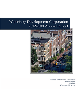 Waterbury Development Corporation 2012-2013 Annual Report