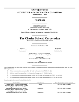 The Charles Schwab Corporation (Exact Name of Registrant As Specified in Its Charter)