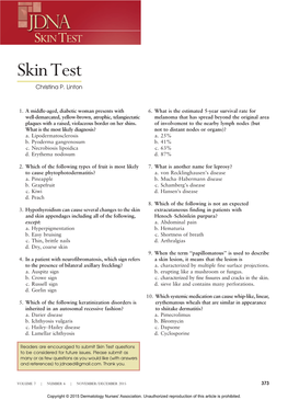 Skin Test Christina P