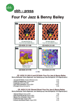 Four for Jazz & Benny Bailey