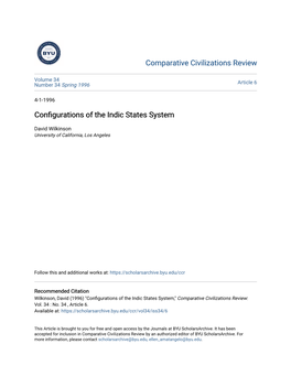 Configurations of the Indic States System