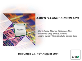 AMD's Llano Fusion